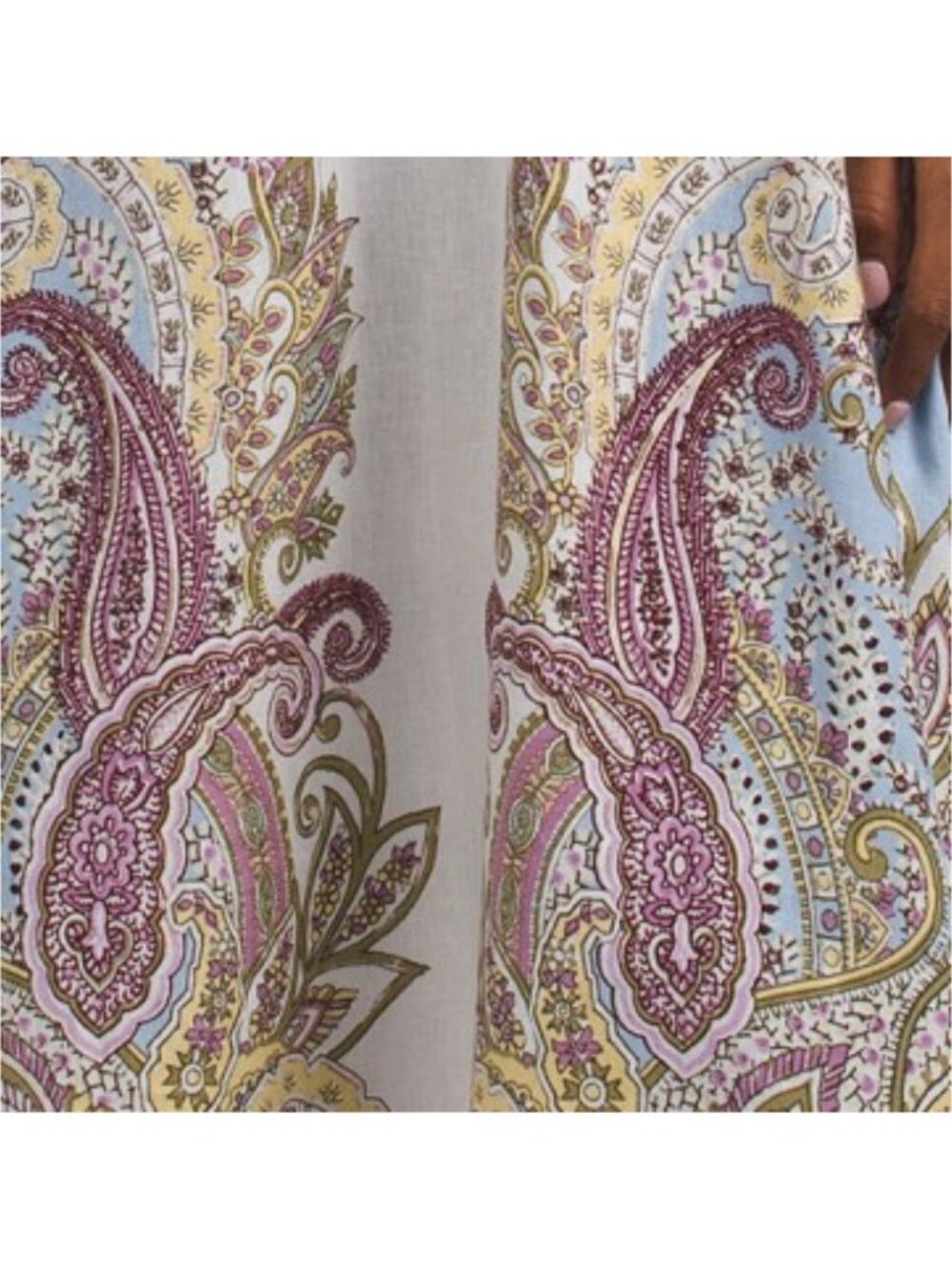 RACHEL ZOE Linen Blend Paisley Maxi Dress - Picture 4 of 4